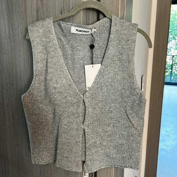NWT $98 REVOLVE RUMORED Heather gray prince street top XL - Picture 3 of 10